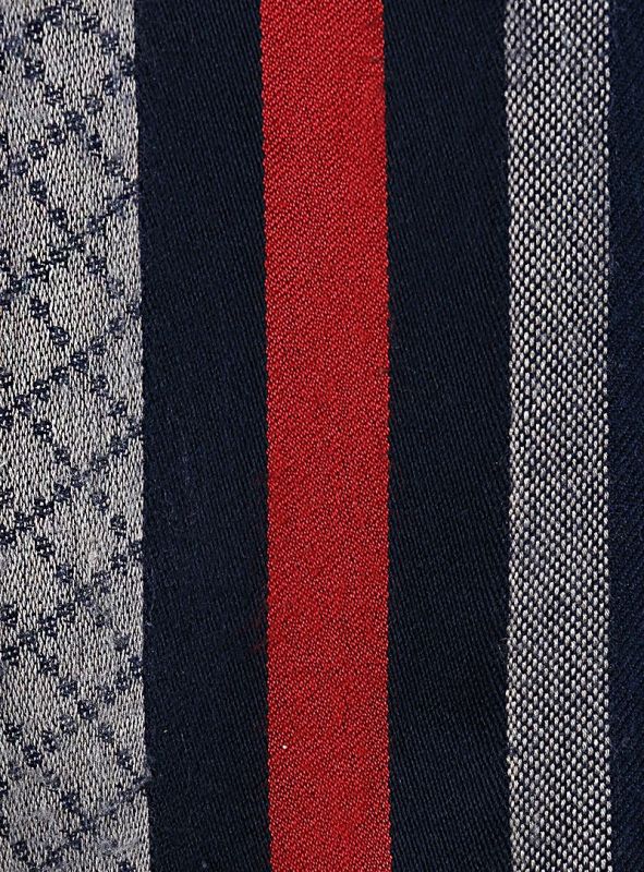 GUCC BLUE VERBIER JACQUARD MUFFLER