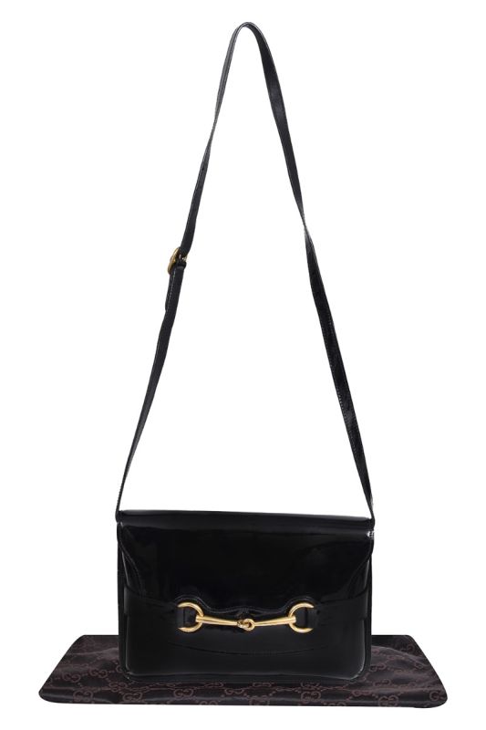 Gucci 1955 Horsebit Patent Leather Crossbody Bag