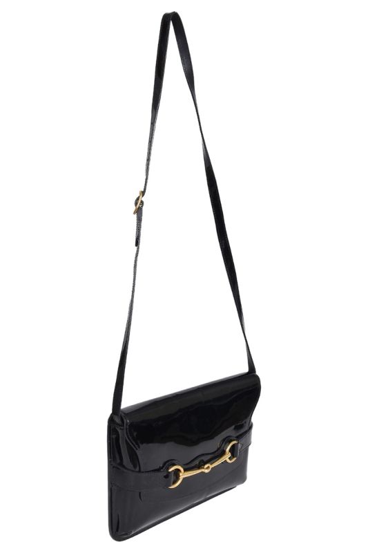 Gucci 1955 Horsebit Patent Leather Crossbody Bag