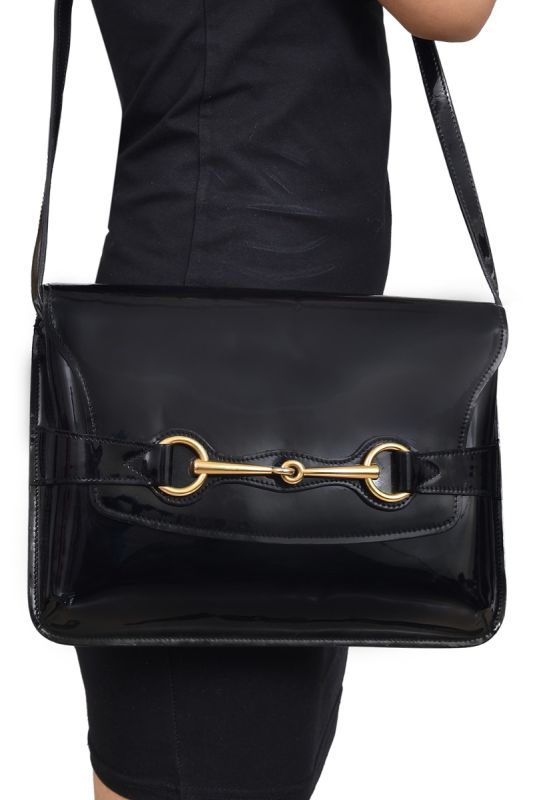 Gucci 1955 Horsebit Patent Leather Crossbody Bag