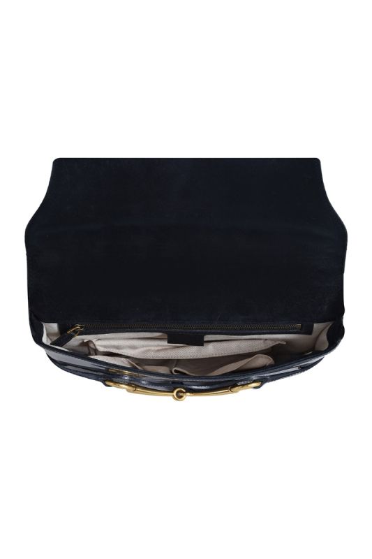 Gucci 1955 Horsebit Patent Leather Crossbody Bag