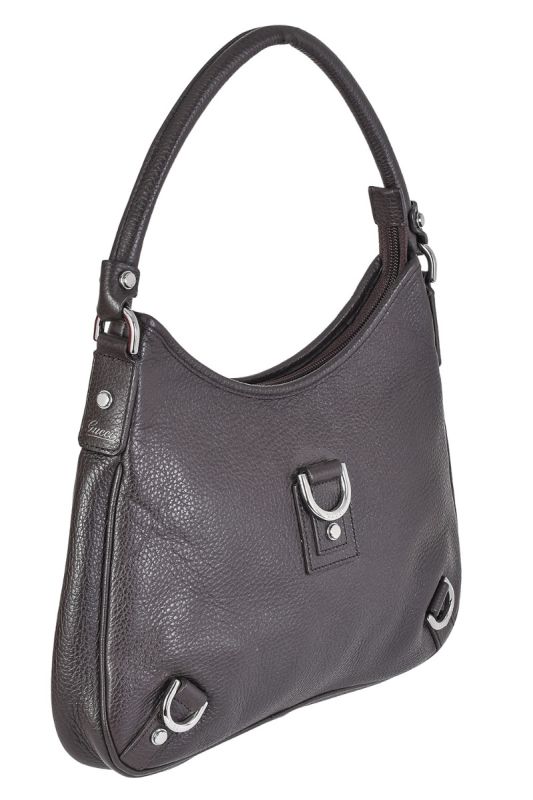 GUCCI PEBBLED ABBEY D RING SHOULDER BAG