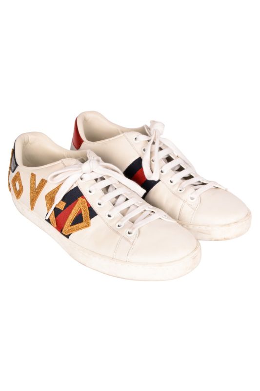 GUCCI ACE LOVED WEB SNEAKERS