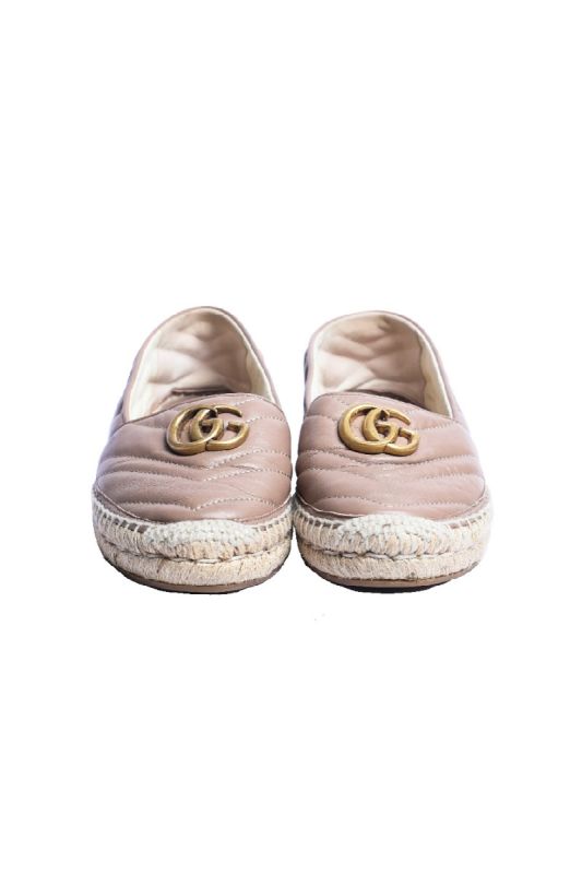 Gucci Beige Leather  Espadrilles