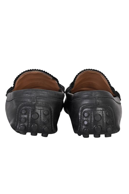 GUCCI BLACK BAMBOO HOSREBIT LOAFERS