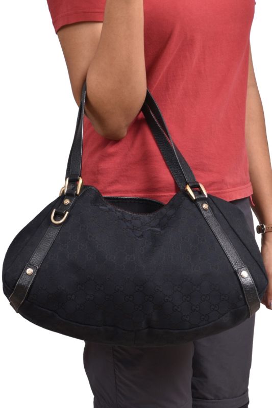 Gucci Black GG Abbey Shoulder Bag