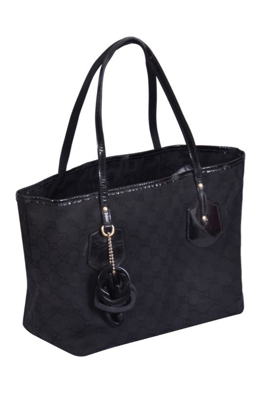Gucci Black GG Canvas Tote Bag