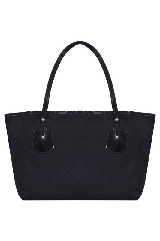 Gucci Black GG Canvas Tote Bag