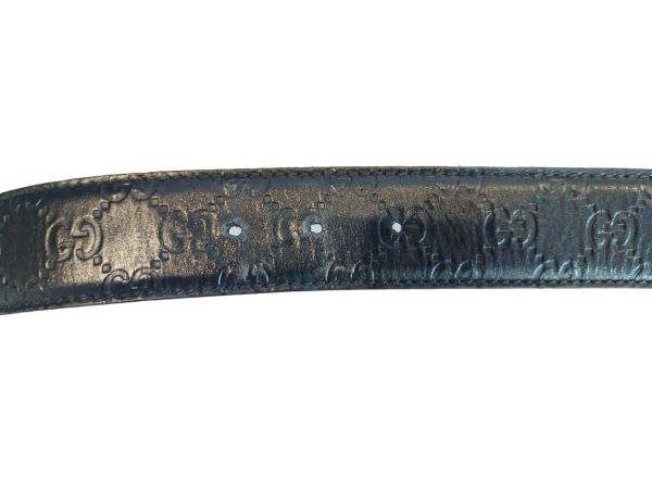 GUCCI BLACK GG INTERLOCK BELT RT43-10