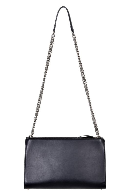 Gucci Black Leather Medium Interlocking GG Shoulder Bag