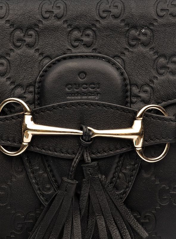 GUCCI BLACK MEDIUM EMILY SHOULDER BAG RT45