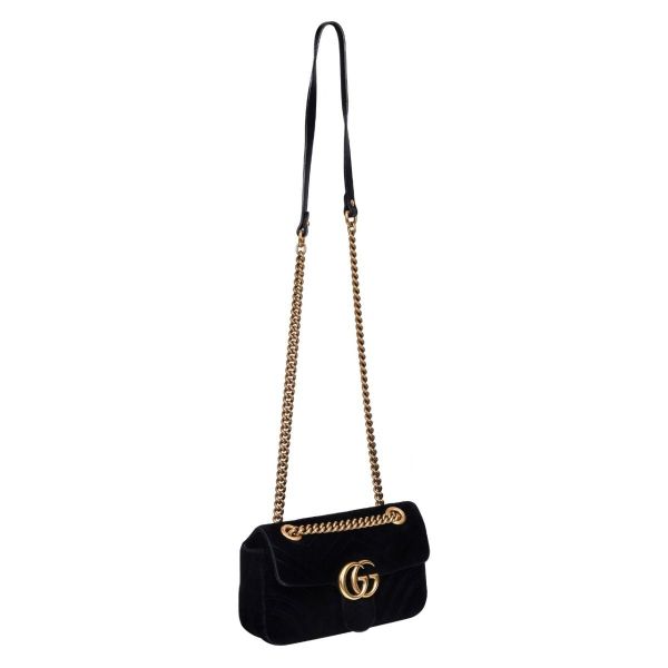 GUCCI BLACK MINI VELVET MARMONT