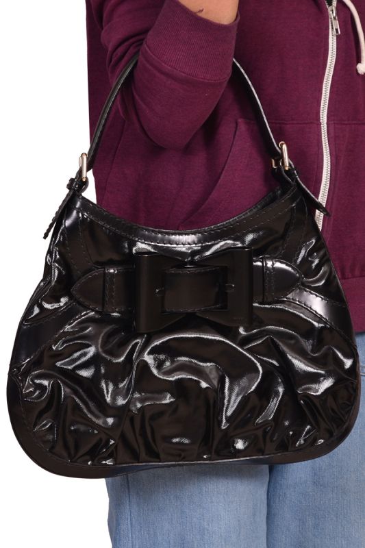 Gucci Black Queen Bow Hobo Bag