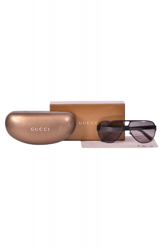 Gucci Black Rim GG2252/S Aviator Sunglasses