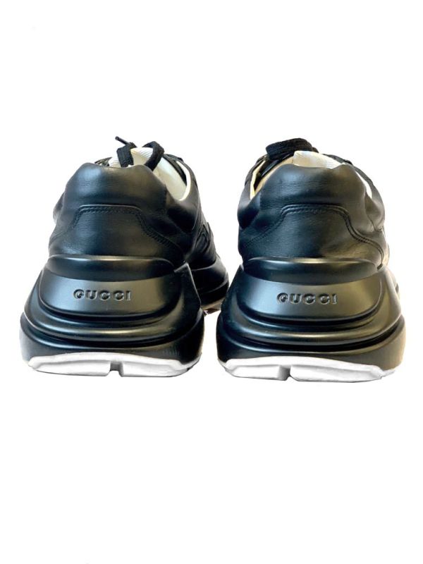 GUCCI BLACK RYTHON LOGO SNEAKERS