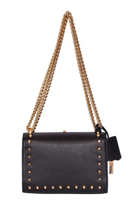 Gucci Black Small Studded Padlock Crossbody Bag