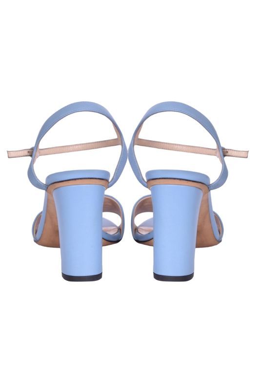 Gucci Blue Leather Horsebit Block Heels