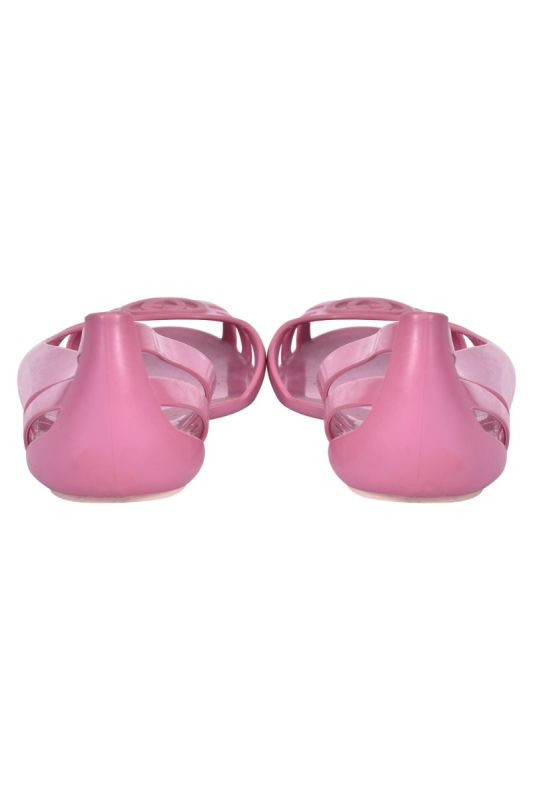 Gucci Blush Pink Jelly Interlocking GG Marola Jelly Ballet Flats