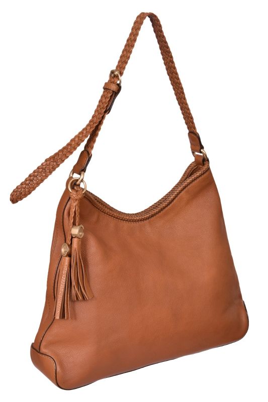 Gucci Braided Tan Hobo Bag
