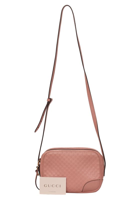 GUCCI BREE GUCCISSIMA CAMERA BAG IN PINK