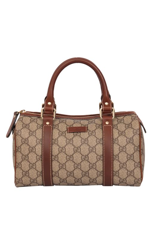 Gucci Brown GG Supreme Boston Bag