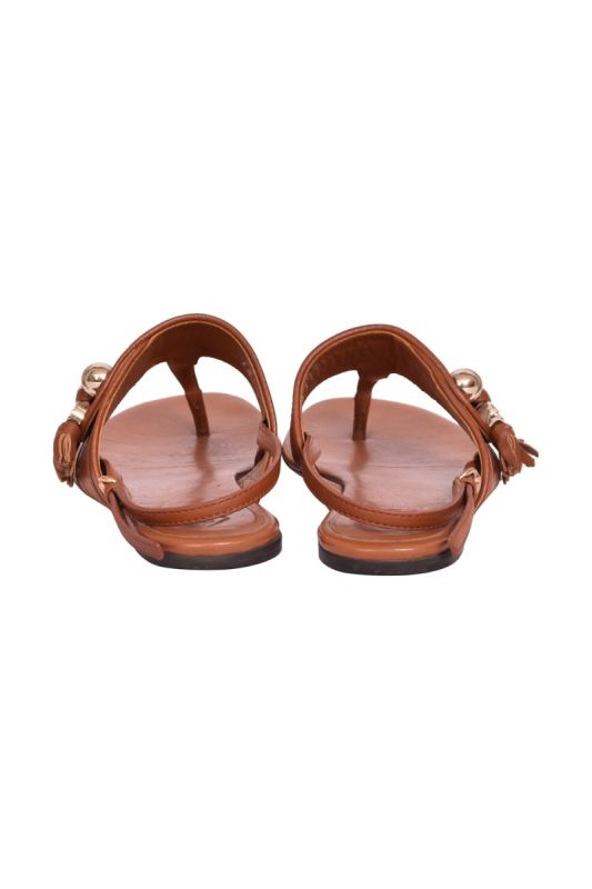 Gucci Brown Leather Gg Horse Design Buckle Upflats