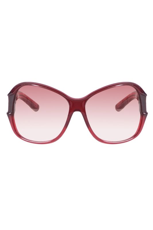 Gucci Deep Red Oversized Hysteria Sunglasses