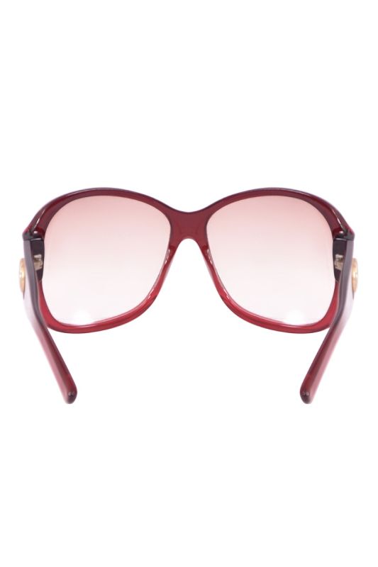 Gucci Deep Red Oversized Hysteria Sunglasses