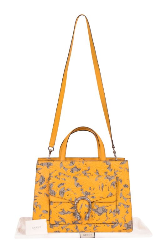 Gucci Dionysus Arabesque Mustard Handbag