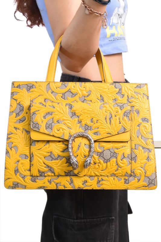 Gucci Dionysus Arabesque Mustard Handbag