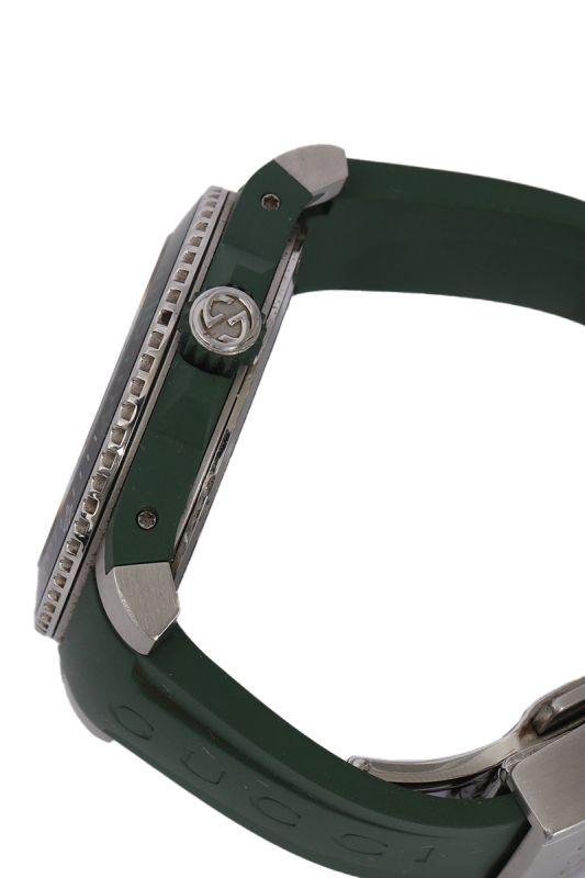 Gucci Dive YA136310 40MM Black Dive Green Rubber Watch