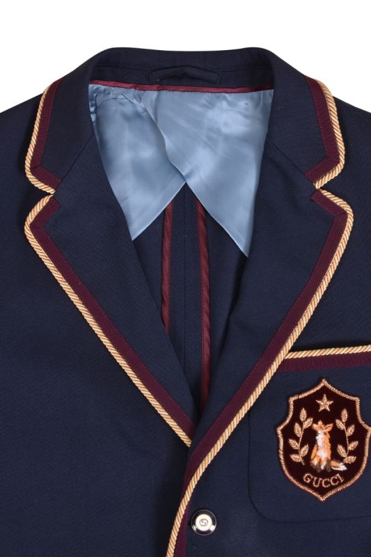 Gucci Embroidered Logo Patch Blazer
