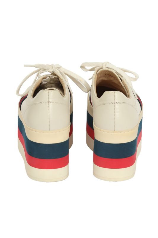 Gucci  EU 36 Web White Platform Sneakers