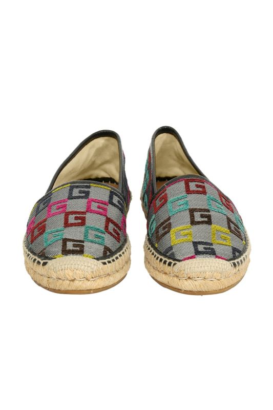 Gucci EU 37  Lurex Square G Espadrilles 