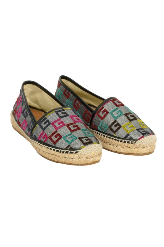 Gucci EU 37  Lurex Square G Espadrilles 