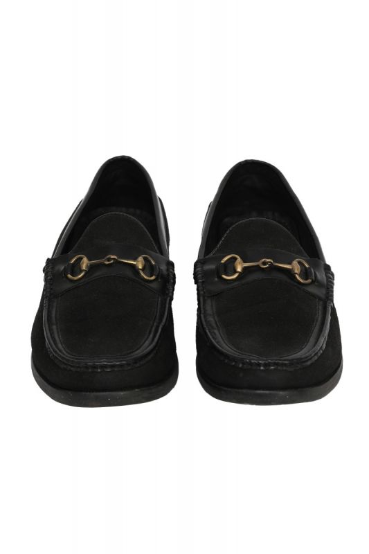 Gucci EU 44 Horsebit Black Loafers