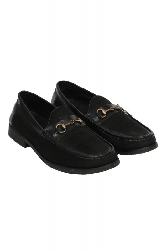 Gucci EU 44 Horsebit Black Loafers