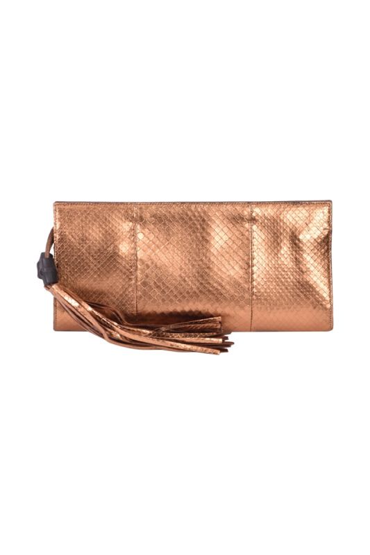 Gucci Exotic Python Leather Clutch