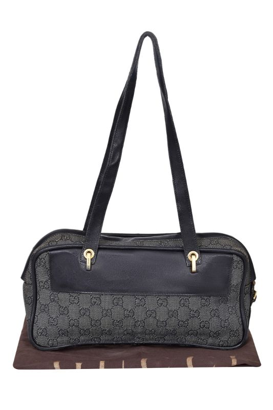 GucciGG Black Canvas Handbag