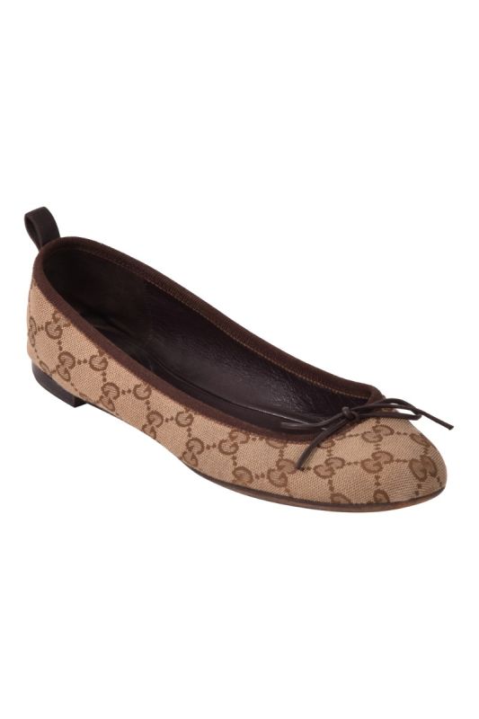 Gucci GG Bow Accents Ballet Flats