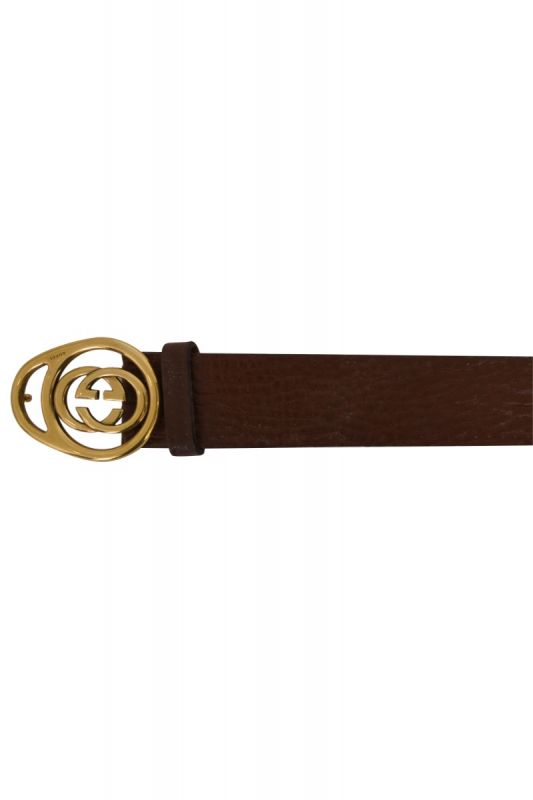 Gucci GG Buckle Brown Belt