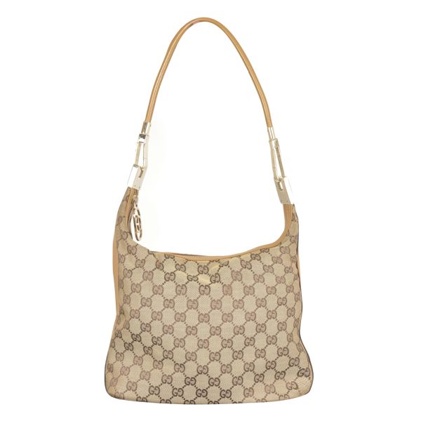 GUCCI GG CANVAS SMALL VINTAGE HOBO BAG