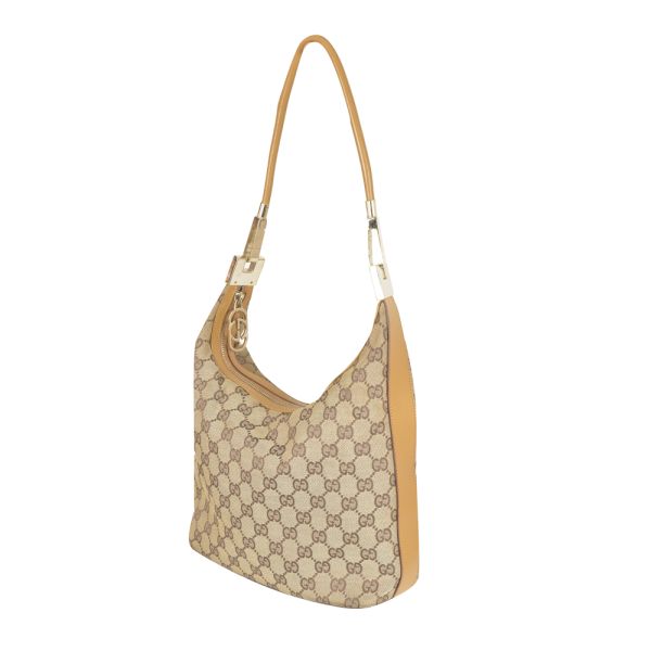 GUCCI GG CANVAS SMALL VINTAGE HOBO BAG