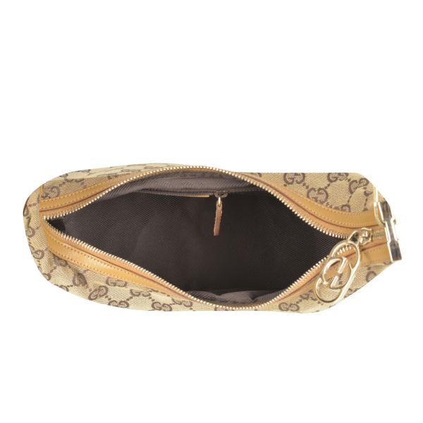 GUCCI GG CANVAS SMALL VINTAGE HOBO BAG