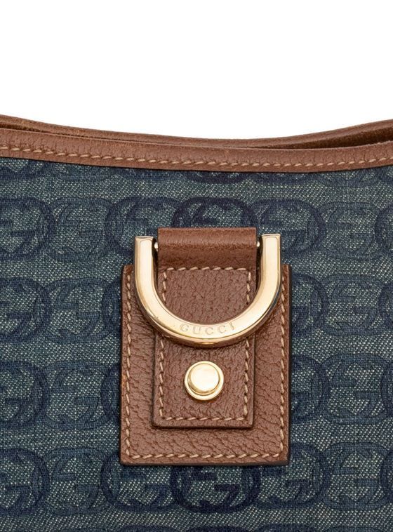 GUCCI GG D RING BLUE DENIM BAG