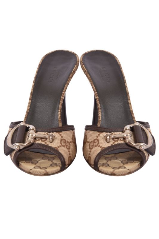 Gucci GG Horsebit Monogram Heels