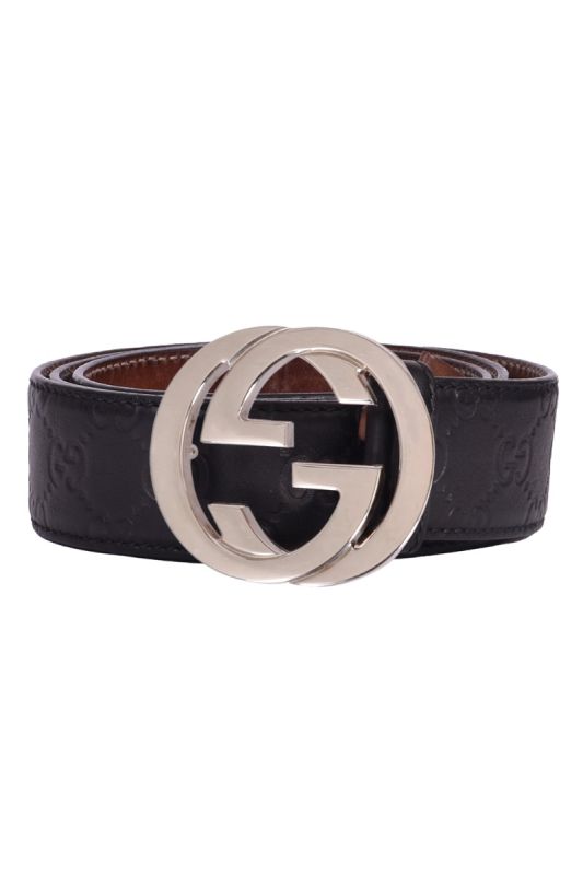 Gucci GG Interlock Buckle Monogram Belt