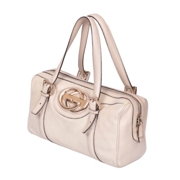 GUCCI GG INTERLOCK DIALUX BRITT BOSTON BAG