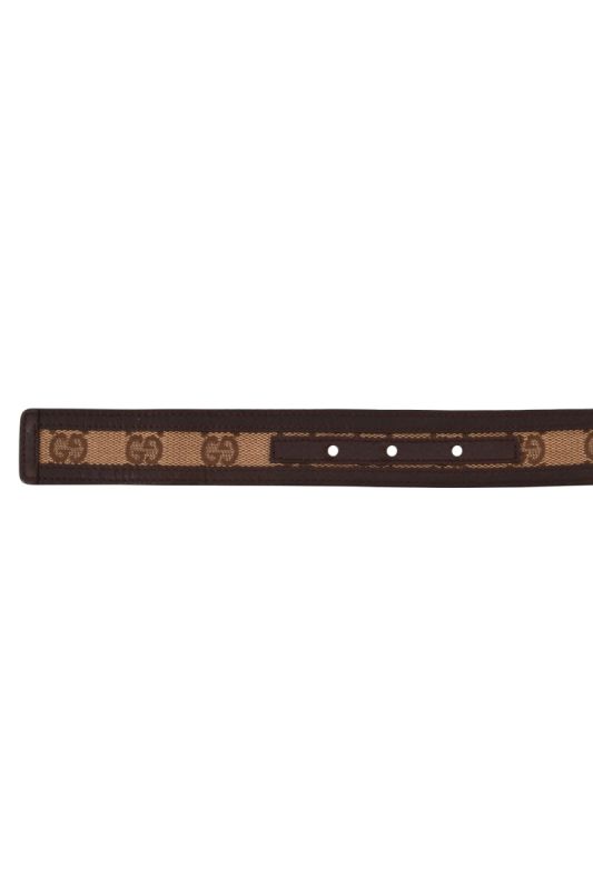 Gucci GG Interlocking Brown Monogram Canvas Belt