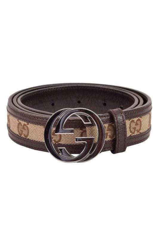 Gucci GG Interlocking Canvas Buckle Belt